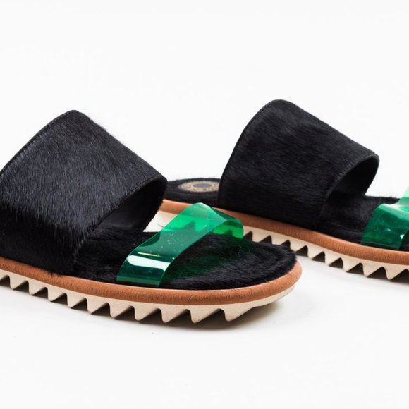 🔥 DRIES VAN NOTEN Horsehair Slide Sandals - Picture 3 of 3